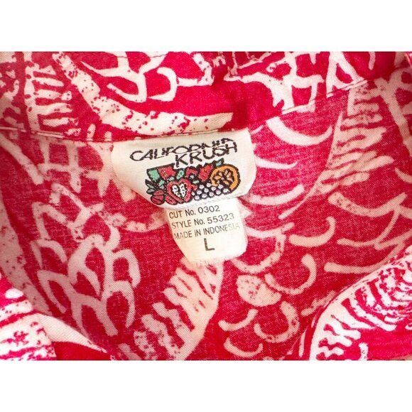 Vintage CALIFORNIA KRUSH Hawaiian 1980s Shirt Size Medium - Picture 7 of 8